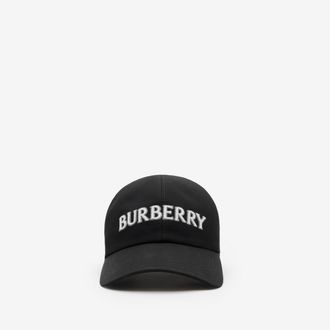 Burberry Logo Gabardine Baseball Cap