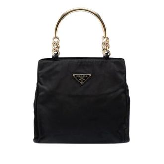 Prada Pre-owned Handbags, female, Black, Size: ONE SIZE Pre-owned Vintage Nylon Tote