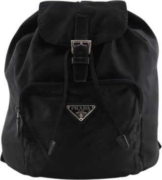 Prada Pre-owned Nylon Backpack - Dames - Vintage Rugzakken - Zwart - ONE Size - Nylon - Vintage
