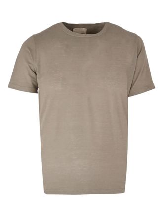 120% Lino round neck T-shirt - men - Linen/Flax/Cotton - M - Neutrals