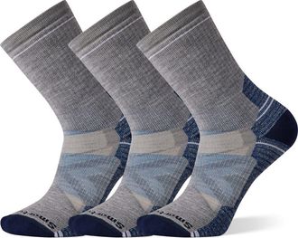 Smartwool 3-Pack Hike Full Cushion Crew Socks in Hike Light Gray at Nordstrom, Size X-Large