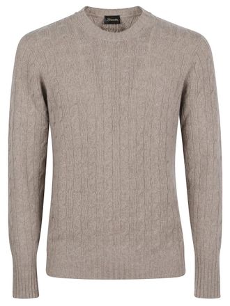 Drumohr Beige Braided Sweater