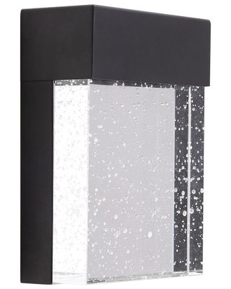 Eglo Eglo Venecia 1 Light Integrated Led Outdoor Wall Light With Black Finish & Clear Seeded Glass