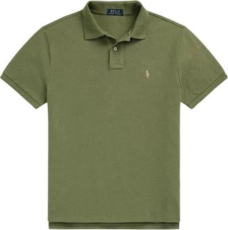 Ralph Lauren Tops, Heren, Groen, M, Katoen, Groen poloshirt met Classic Fit logo