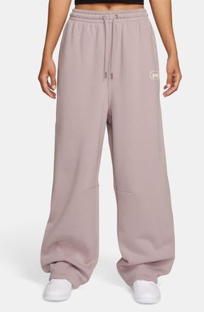 Nike Jordan Sportswear Wide Leg Sweatpants in Particle Rose/Sail at Nordstrom, Size Xx-Large