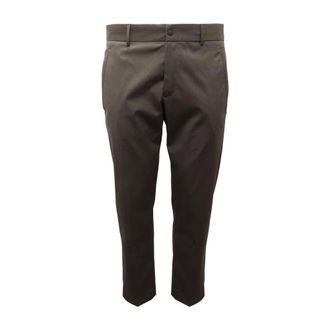 PT01 Chinos, male, Green, Size: L Green Wool Blend Trousers Sigma Stretch