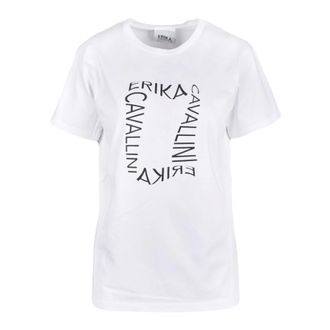 Erika Cavallini Semi Couture T-Shirts, female, White, Size: M tshirt