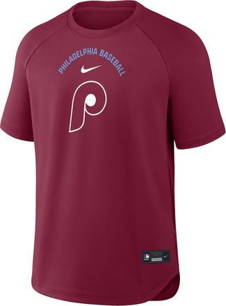 Nike Philadelphia Phillies Authentic Collection Batting Practice Pregame Nike Mens Dri-FIT MLB Top in Red | 04HG03AQPP-BQH