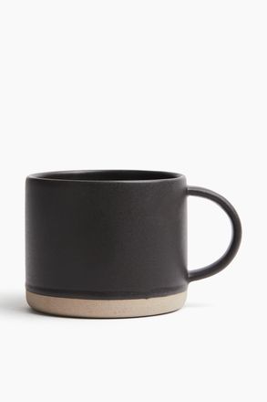 H&M Steingutbecher mit reaktiver Glasur - Schwarz