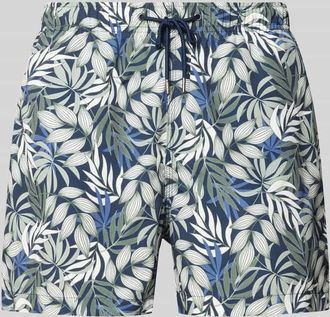 Mc Neal Badehose im Allover-Look in Marine, Gr&ouml;&szlig;e XXL