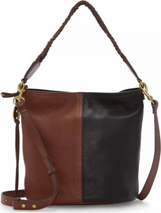 Lucky Brand Salz Shopper Crossbody Bag In Black/whiskey