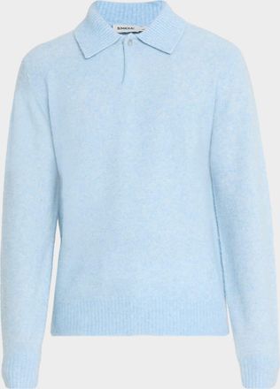 SIMKHAI Mens Davis Cashmere-Blend Polo Sweater
