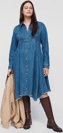 Pilcro Denim Waisted Midi Shirtdress