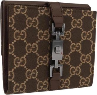 Gucci Pre-owned Canvas Wallet - Dames - Vintage Accessoires - Bruin - ONE Size - Vintage