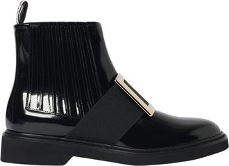 Roger Vivier Buckle Detail Enkellaarsjes - Dames - Enkellaarsjes - Zwart - 37 1/2 EU - Schoenen