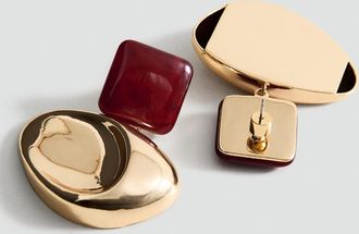 Mango Orecchini ciondoli combinati oro - Donna - Taglia unica - MANGO