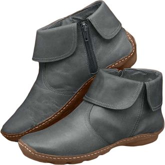 Generic Ankle Boots for Women Uk Short Low Heel Ladies Shoes Waterproof Non-Slip Wide Fit Wellies Boots Classic Winter Side Zipper Unique Point Toe Wedge Shoe