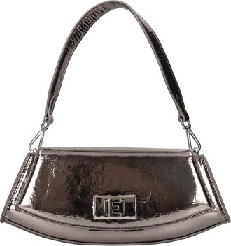 Ermanno Scervino Glanzende Kunstlederen Tas - Dames - Schoudertassen - Grijs - ONE Size - Leer - Tassen