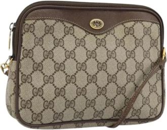 Gucci Pre-owned Vintage Schoudertas - Dames - Vintage Schoudertas - Beige - ONE Size - Leer - Vintage