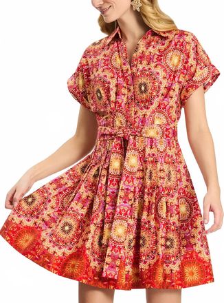 Tyler B&ouml;e Mosaic Border Hailey Shirtdress In Motifs