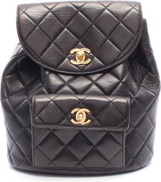Chanel Black Leather Backpack (Pre-Owned)