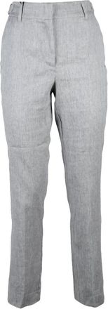 Marella Rechte Broek - Dames - Straight fit broeken - Grijs - L - Katoen - Broeken