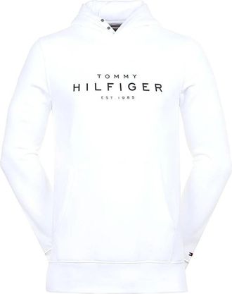 Tommy Hilfiger Felpa - Heren - Hoodies - Wit - 2XL - Katoen - Hoodies & sweatvesten