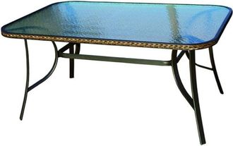 DL1961 Mesa Aluminio Montilla Marron 155x99 Cm, Mesa Montilla Marr&oacute;n 155 X 99 Cm. - Mesa Con Cristal Templado. - Dimensiones: 155 X 99 X 73 Cm. - Ideal Para 