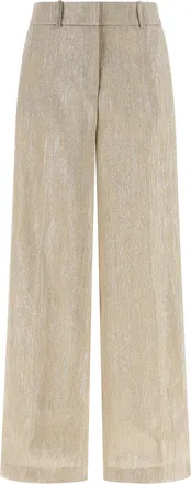 PESERICO Beige Viscose Casual Womens Pants