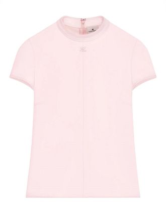 Courr&egrave;ges Neutrals Heritage High Neck Fitted Top