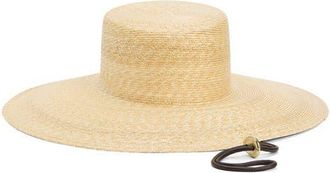 Janessa Leon&eacute; Roma Raffia Wide Brim Sun Hat in Natural at Nordstrom, Size X-Large