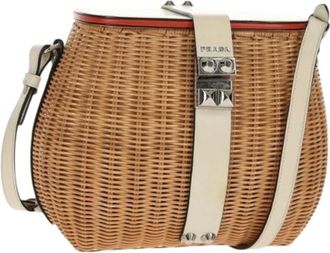 Prada Pre-owned Cross Body Bags, female, Beige, Size: ONE SIZE Pre-owned Vintage Cross Body Bag