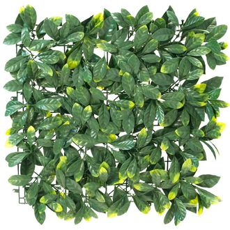 PRIMROSE Laurel Leaf Artificial Garden Patio Outdoor Hedge 2 Panels 50cm x 50cm in None | Size: 50 cm x 50 cm