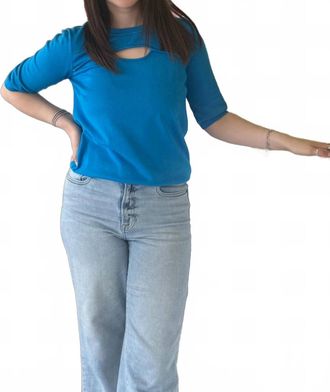 Esqualo Cutout Top In Electric Blue