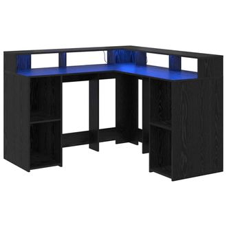 Berkfield Home Desk Black Oak 130x130x91 cm Engineered Wood | Size: 130 x 130 x 91 cm