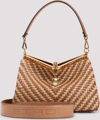 Etro Vela M Rafia Shoulder Bag