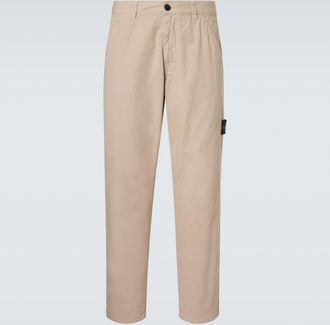 Stone Island Compass cotton straight pants