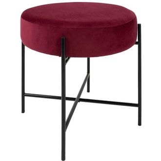 Atmosphera Sgabello arty in velluto viola - Atmosphera cr&eacute;ateur dint&eacute;rieur
