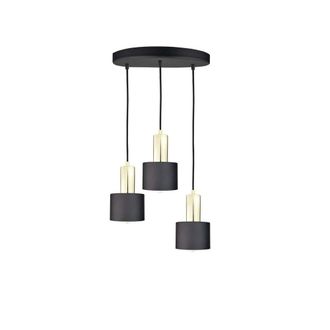 Netlighting Luce Cluster Pendant Ceiling Light Black Gold 30cm 3x E27