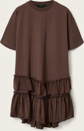 AllSaints Cotton Feyre Relaxed Fit Mini Dress, Size: XS