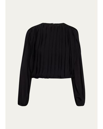 SIMKHAI Frida Pleated Blouse