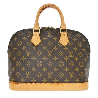 Louis Vuitton Alma Handbag Monogram Canvas Brown Canvas Handbag (Pre-Owned)