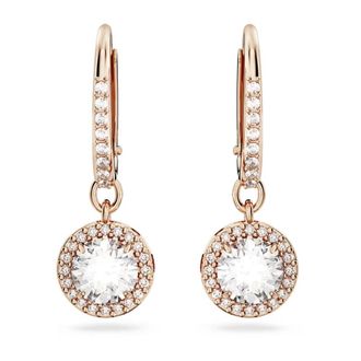 Swarovski Dames Oorbellen Angelic met Kristallen in Wit en Ros&eacute;goud UNA 5638769 - Dames - Oorbellen - Geel - ONE Size - Accessoires