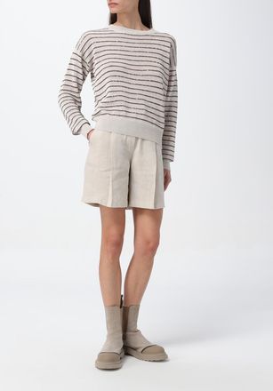Brunello Cucinelli Linen Tailored Shorts - Ecru