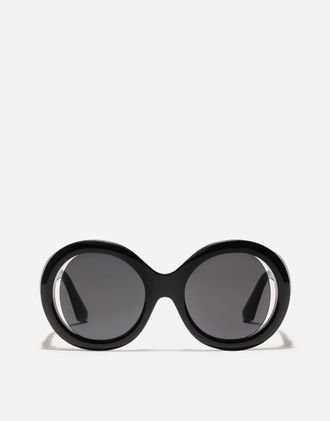 Dolce & Gabbana Sicilian Street Sunglasses - Woman New Arrivals Black Acetate Onesize