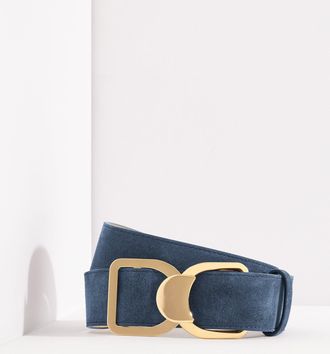 Talbots Suede Belt - Blue - Medium Talbots