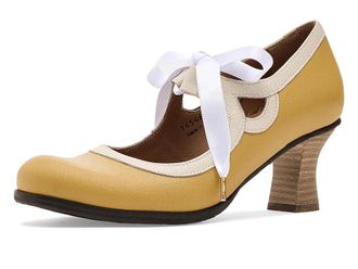 FLY London Bupy464fly Womens Shoes Bumblebee/Off-white : EU 41 (US Womens 10-10.5) M, Leather