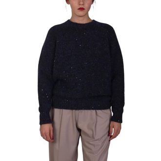 Marella Truien > Lange Truien - Dames - Ronde hals truien - Blauw - M - Truien & Vesten