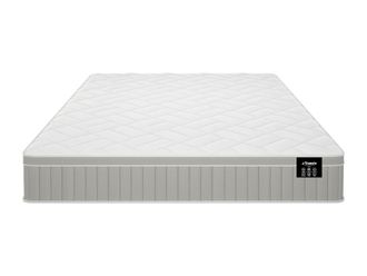 VENTE-UNIQUE.COM Colch&oacute;n cl&aacute;sico poli&eacute;ster blanco 140 x 190 cm