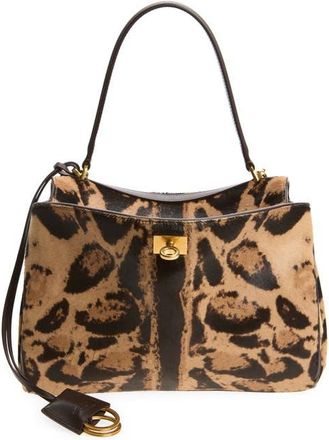Balenciaga Small Rodeo Genuine Calf Hair Top Handle Bag in 9220 Natural/moka at Nordstrom